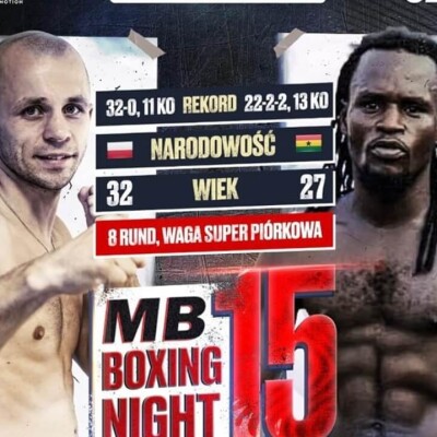 Kamil Łaszczyk - Ayi Aryee na gali MB Boxing Night 15! Ostatni przeciwnik "Ferrariego"!